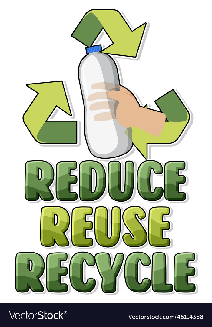 Reduce reuse recycle text logo banner