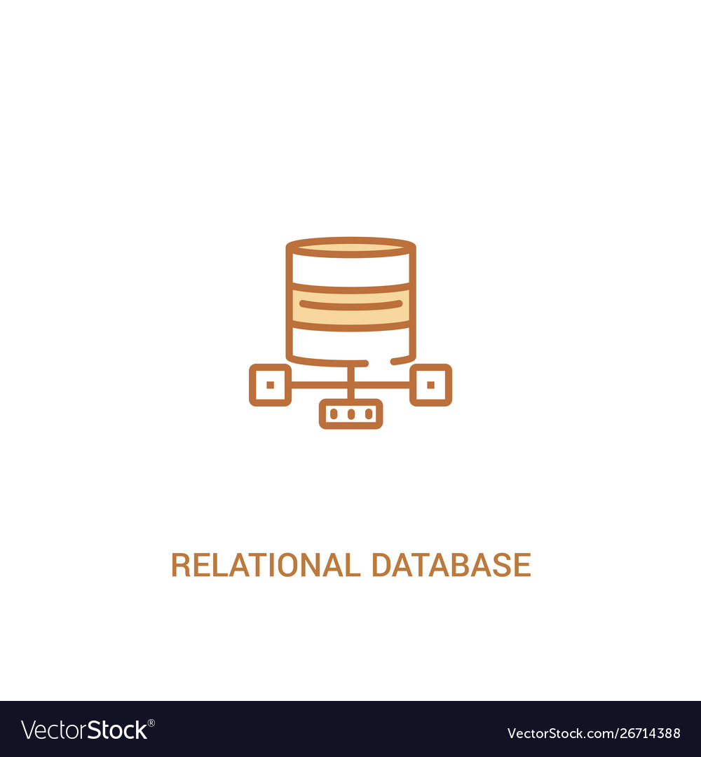 Relational database management system concept 2 vector image Relational database management system concept 2