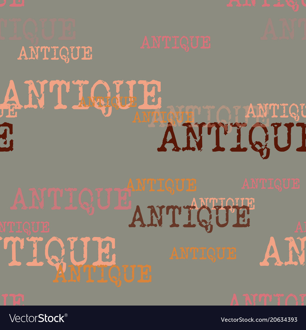 Antique typography pattern Royalty Free Vector Image