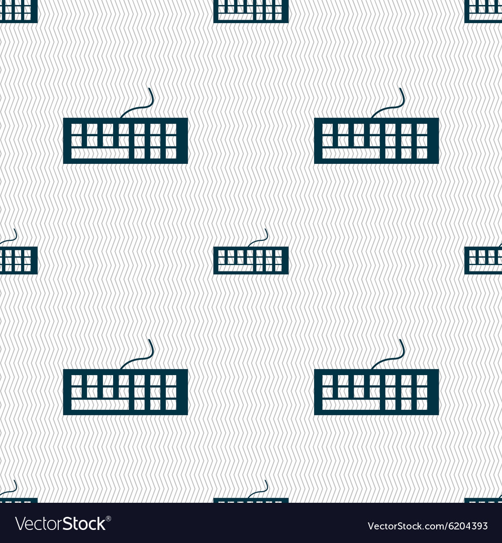Computer keyboard icon seamless abstract Vector Image