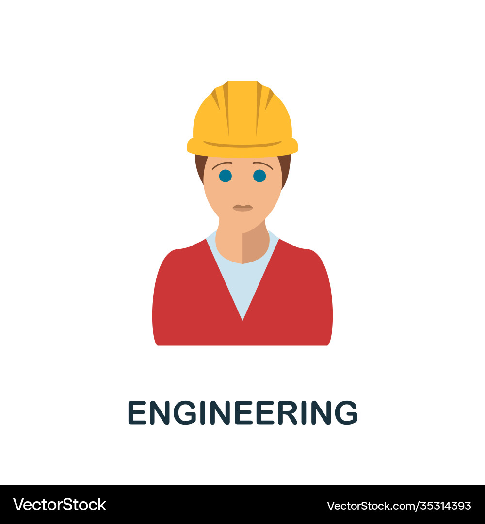 Engineering flat icon color simple element from Vector Image
