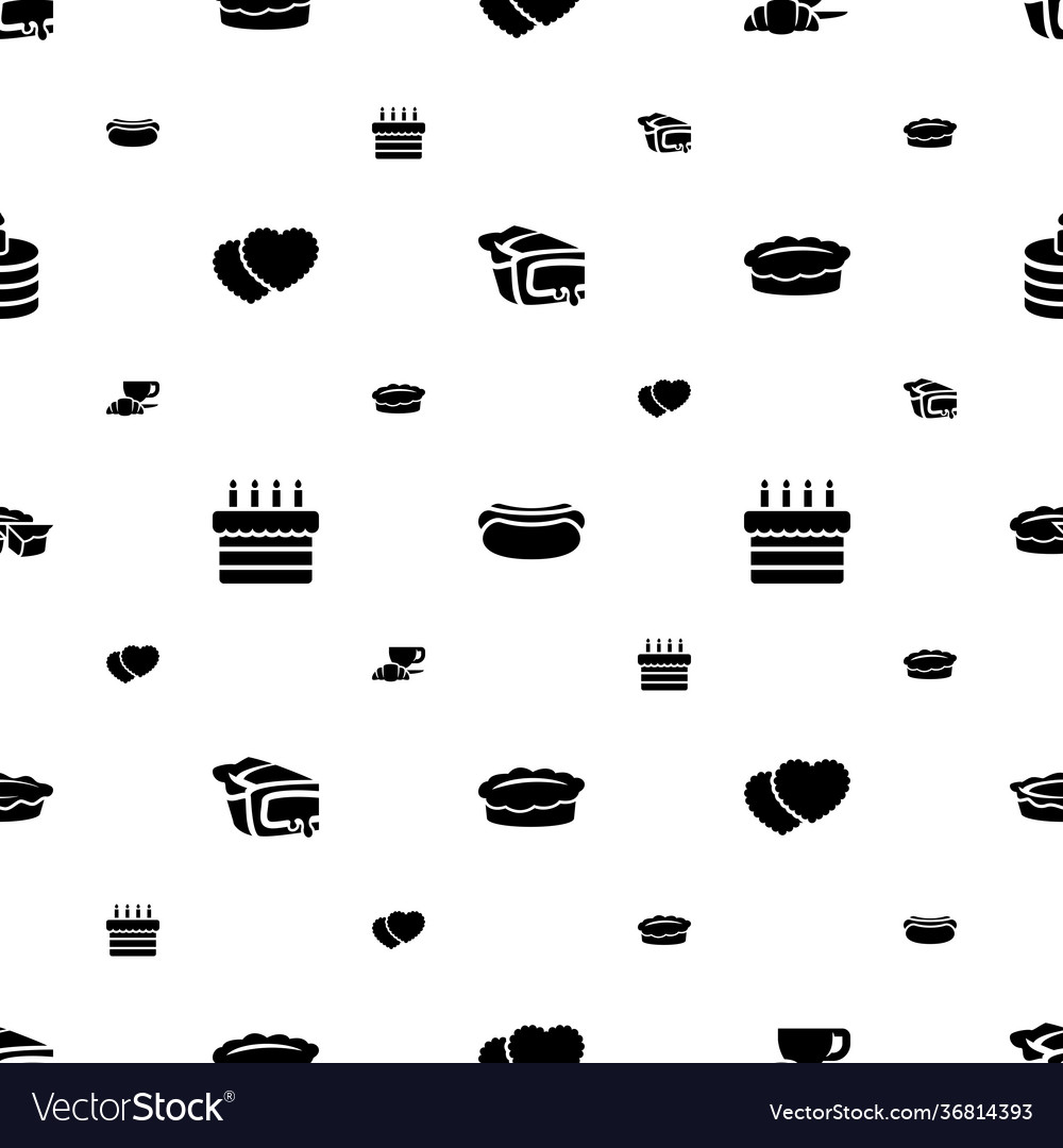 Pastry icons pattern seamless white background