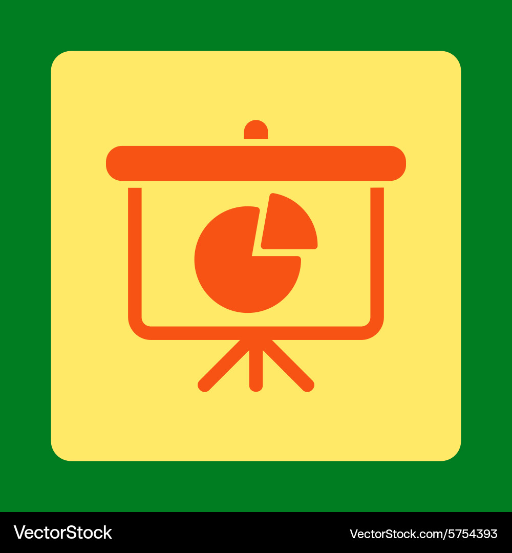Pie chart demonstration icon Royalty Free Vector Image