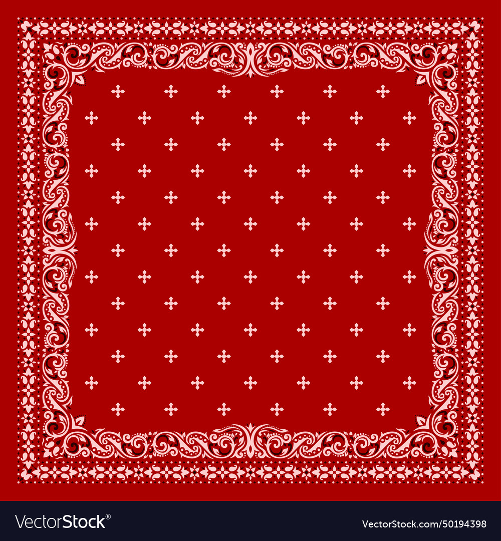 Bandana template 28 Royalty Free Vector Image - VectorStock