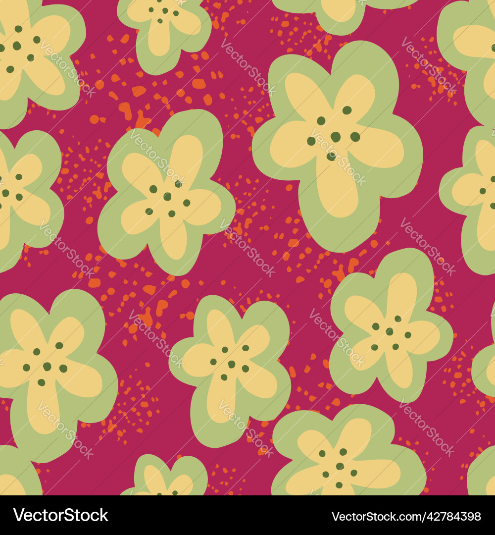 Creative decorative flowers seamless pattern Vector Image