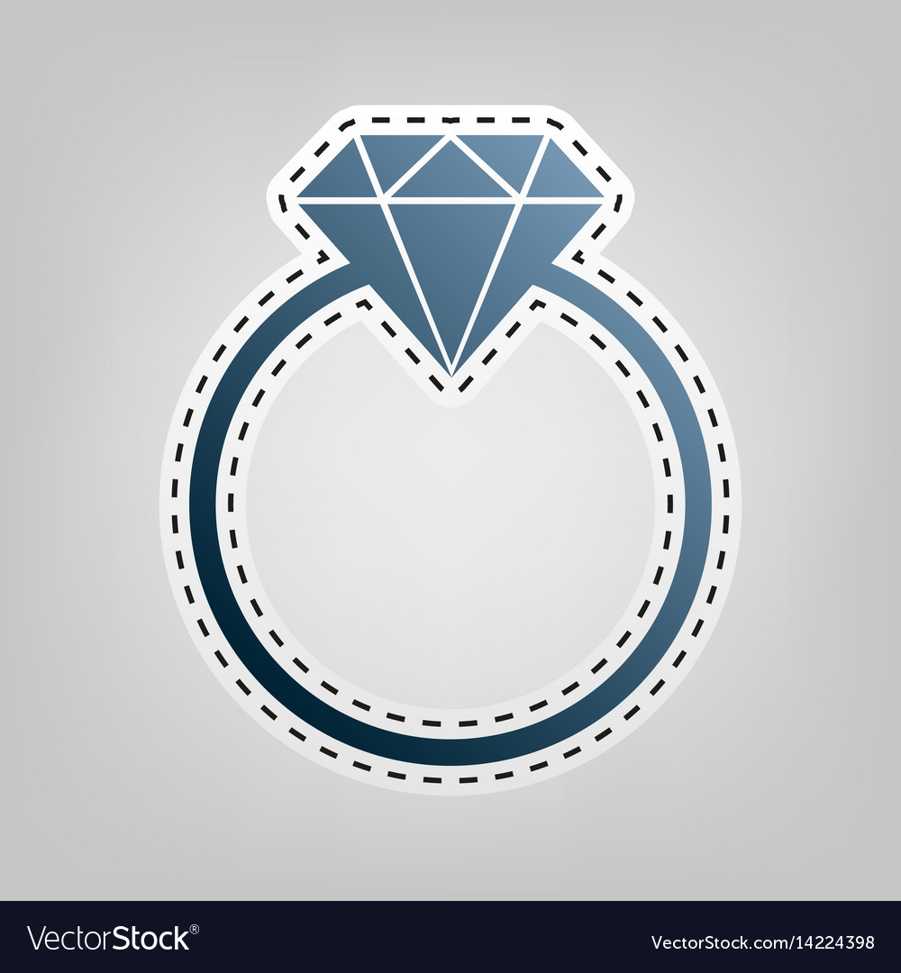 Diamond sign blue icon