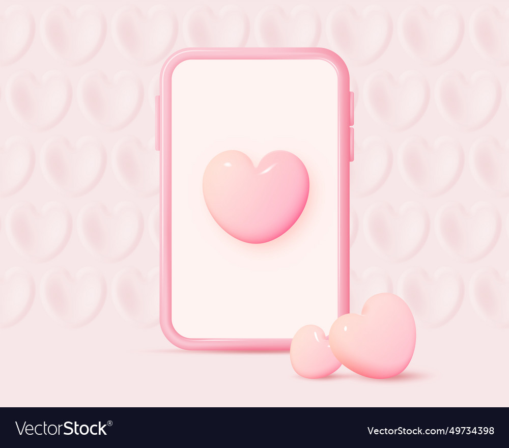 Mobile phone with love or like notification