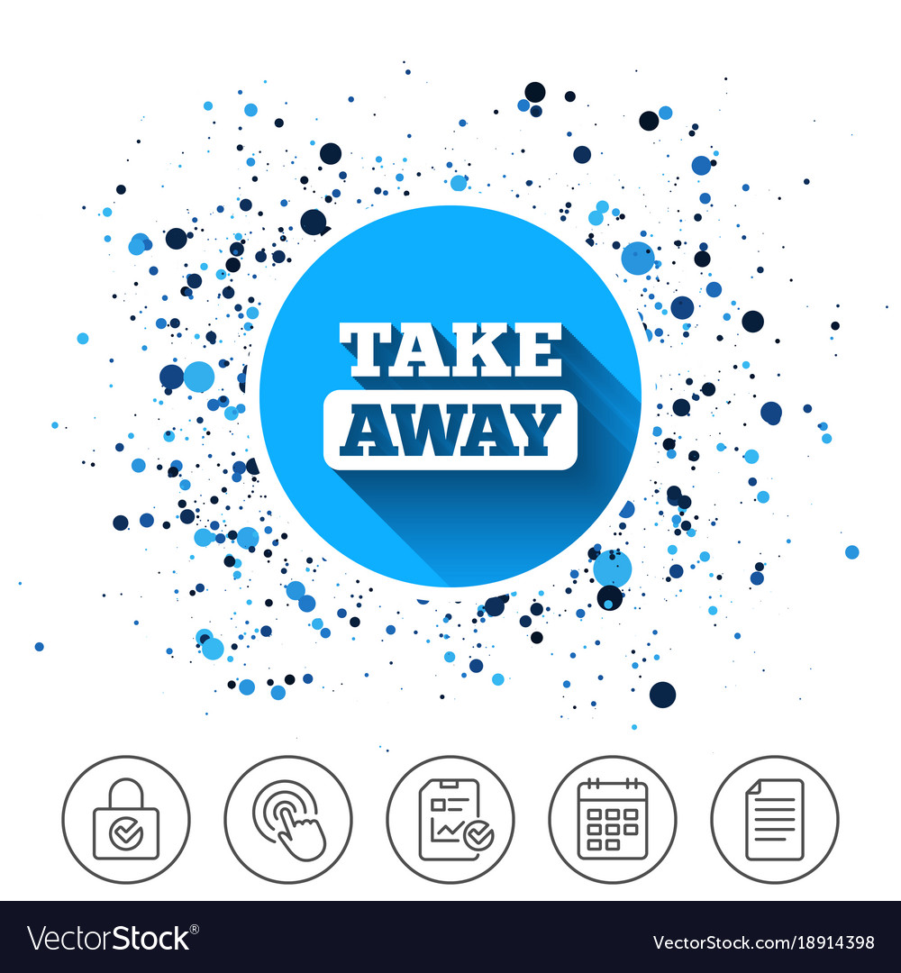 Take away sign icon takeaway food or drink