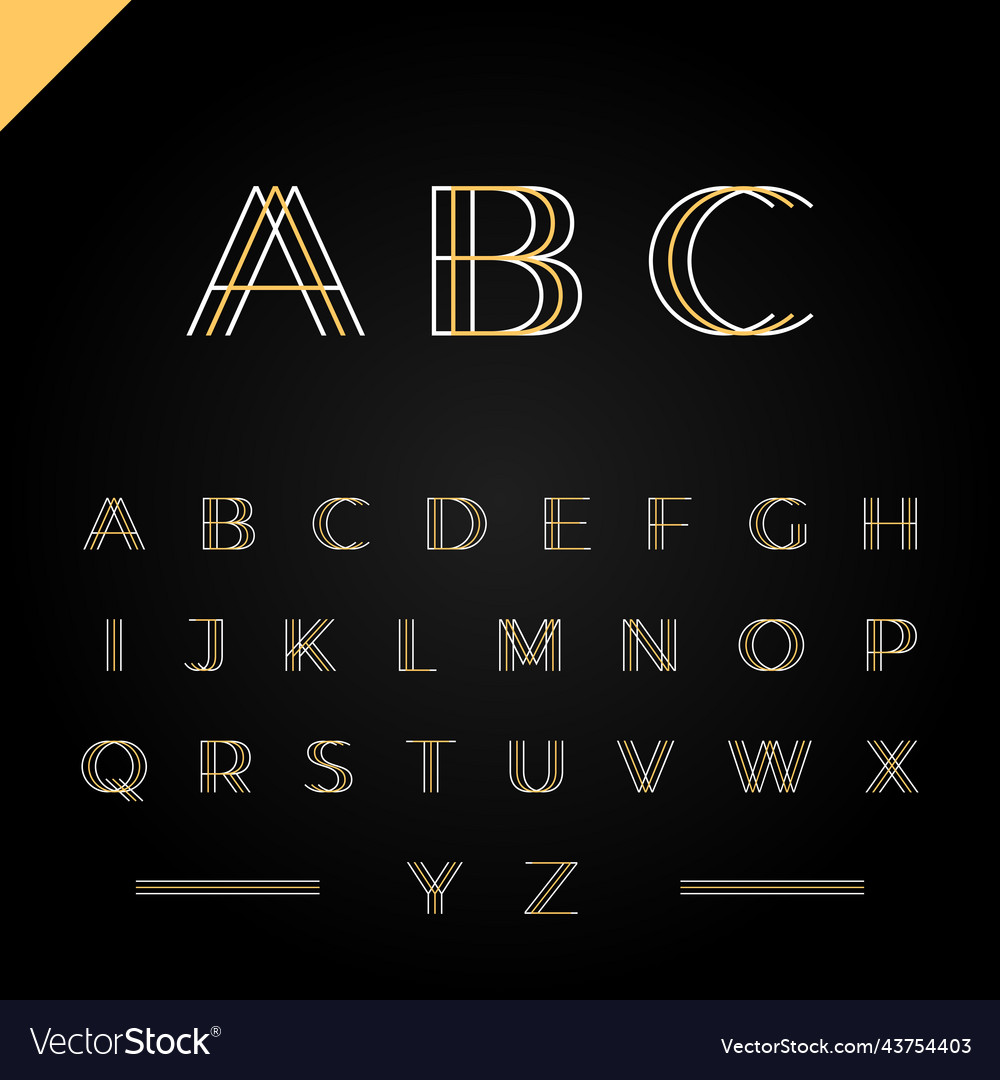 3d effect font or alphabet letter set