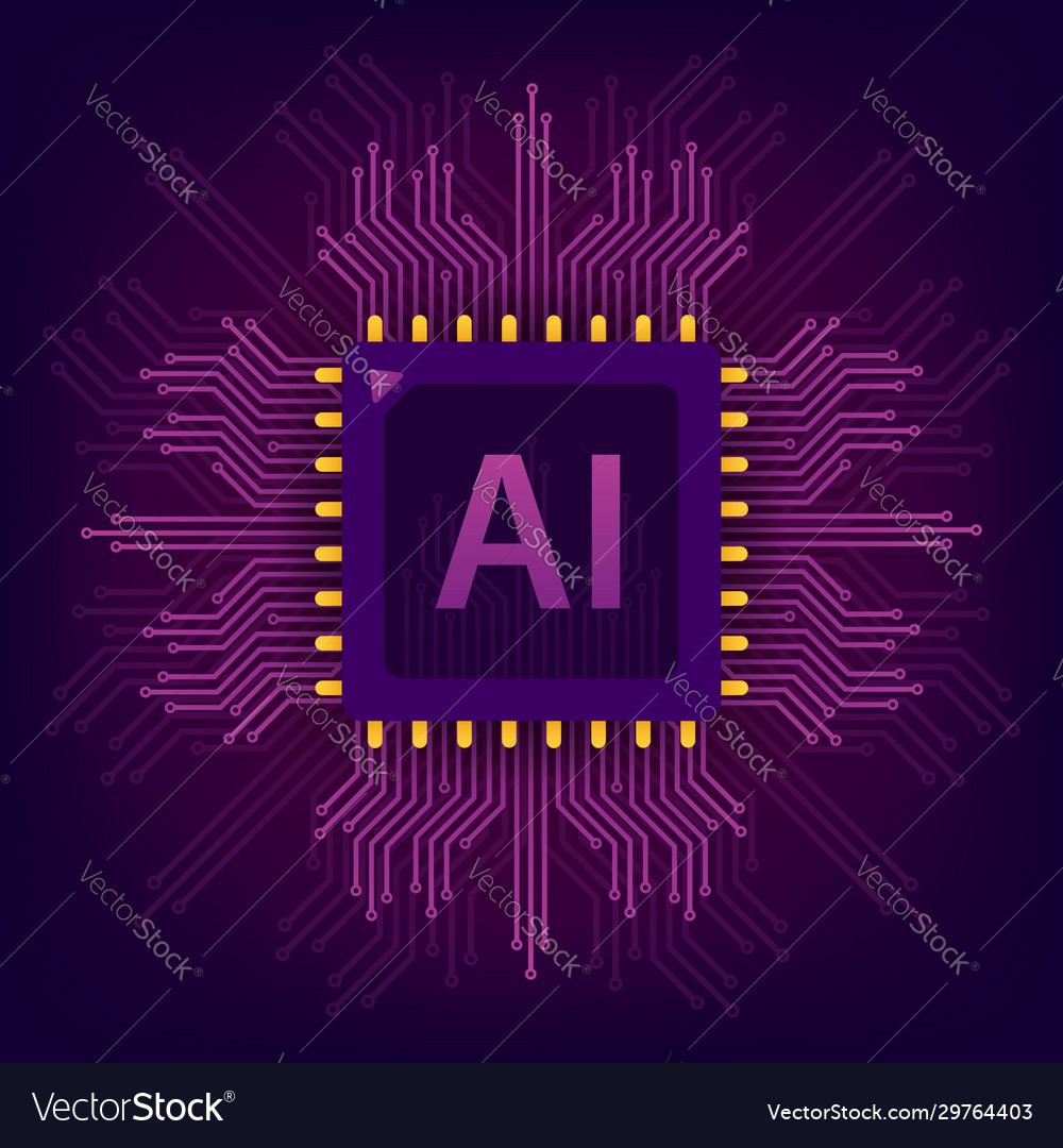 Artificial intelligence landing page ai banner Vector Image