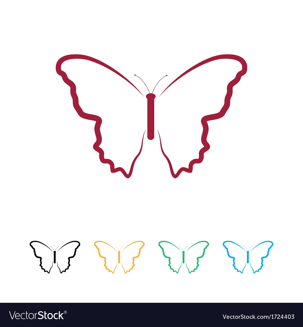 Butterfly logo Royalty Free Vector Image - VectorStock