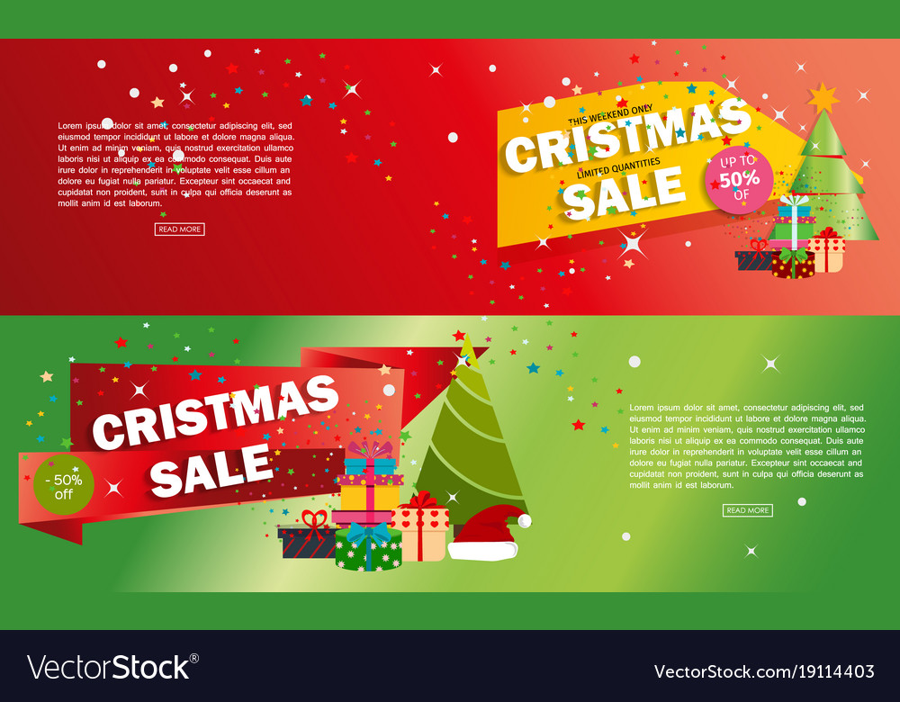 Christmas sale banner advertising background