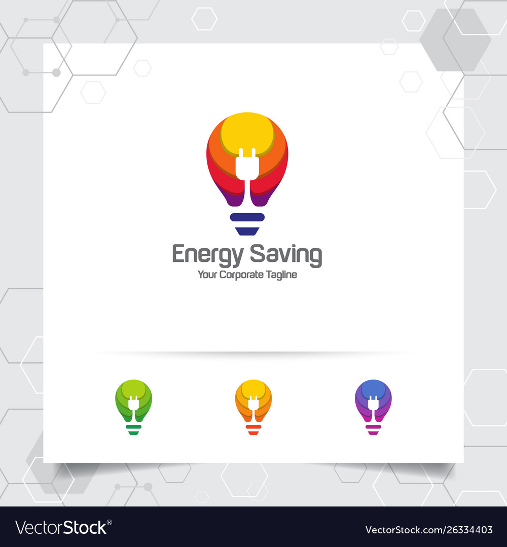 Electricity logo bulb design concept electric