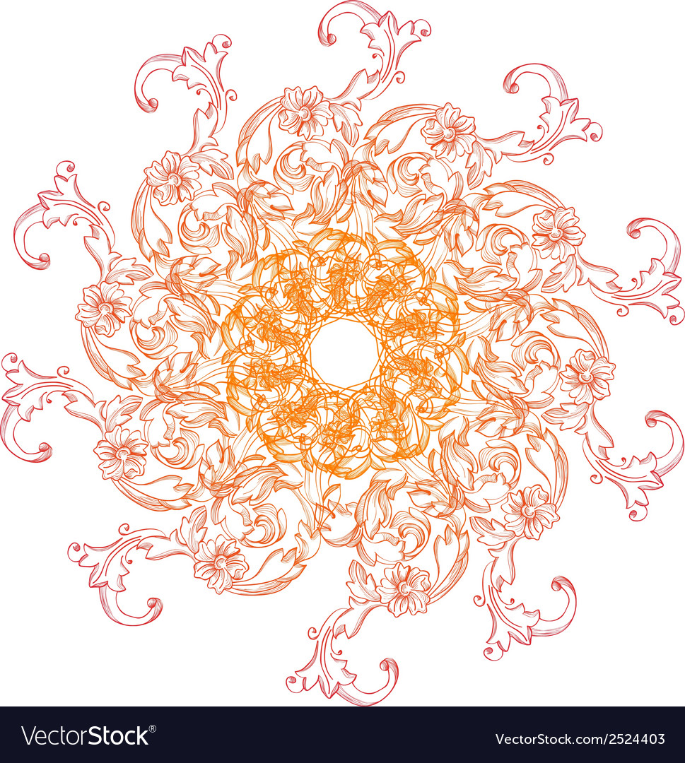 Floral circle design