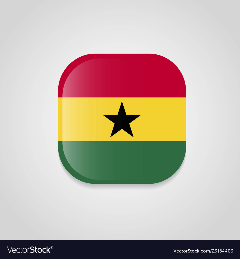 Ghana flag design round button