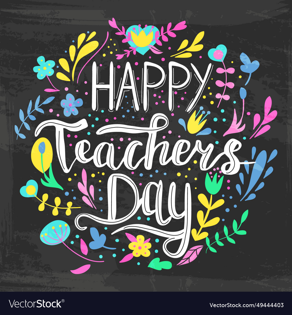 Happy teachers day Royalty Free Vector Image - VectorStock