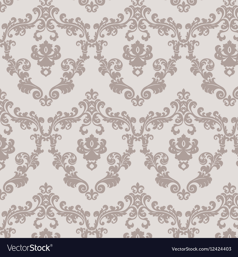 Vintage damask floral pattern Royalty Free Vector Image