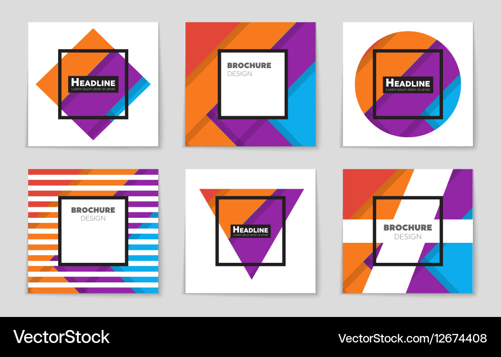 Abstract layout background set for art Royalty Free Vector