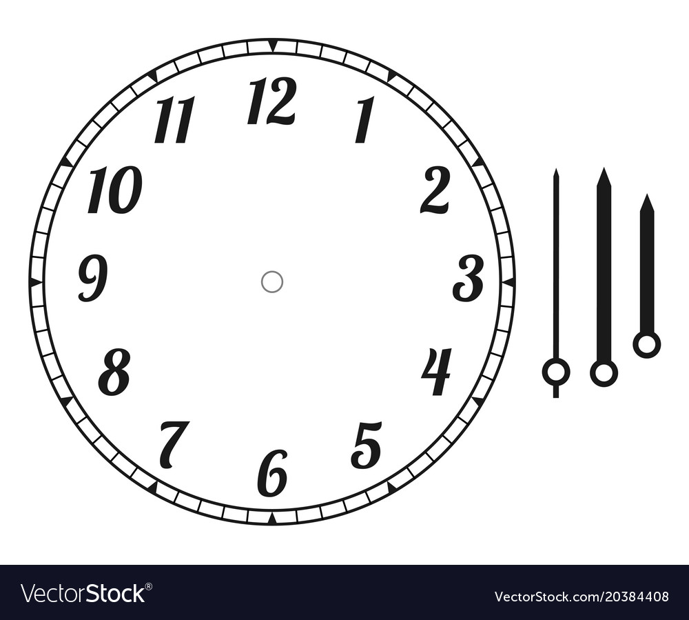 Clock face round Royalty Free Vector Image VectorStock