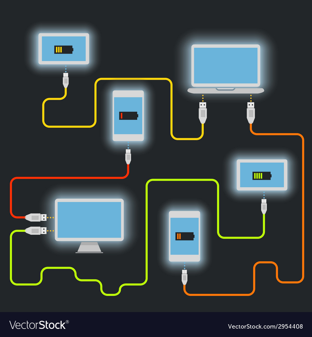 Different devices Royalty Free Vector Image - VectorStock