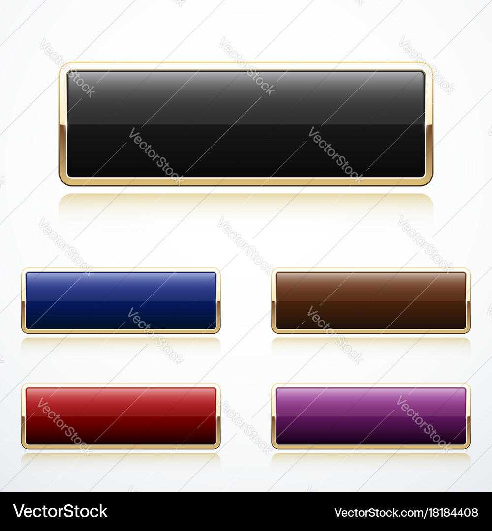 Set gold buttons Royalty Free Vector Image - VectorStock