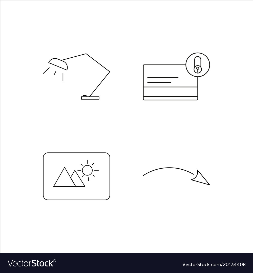 Web simple linear icon setsimple outline icons