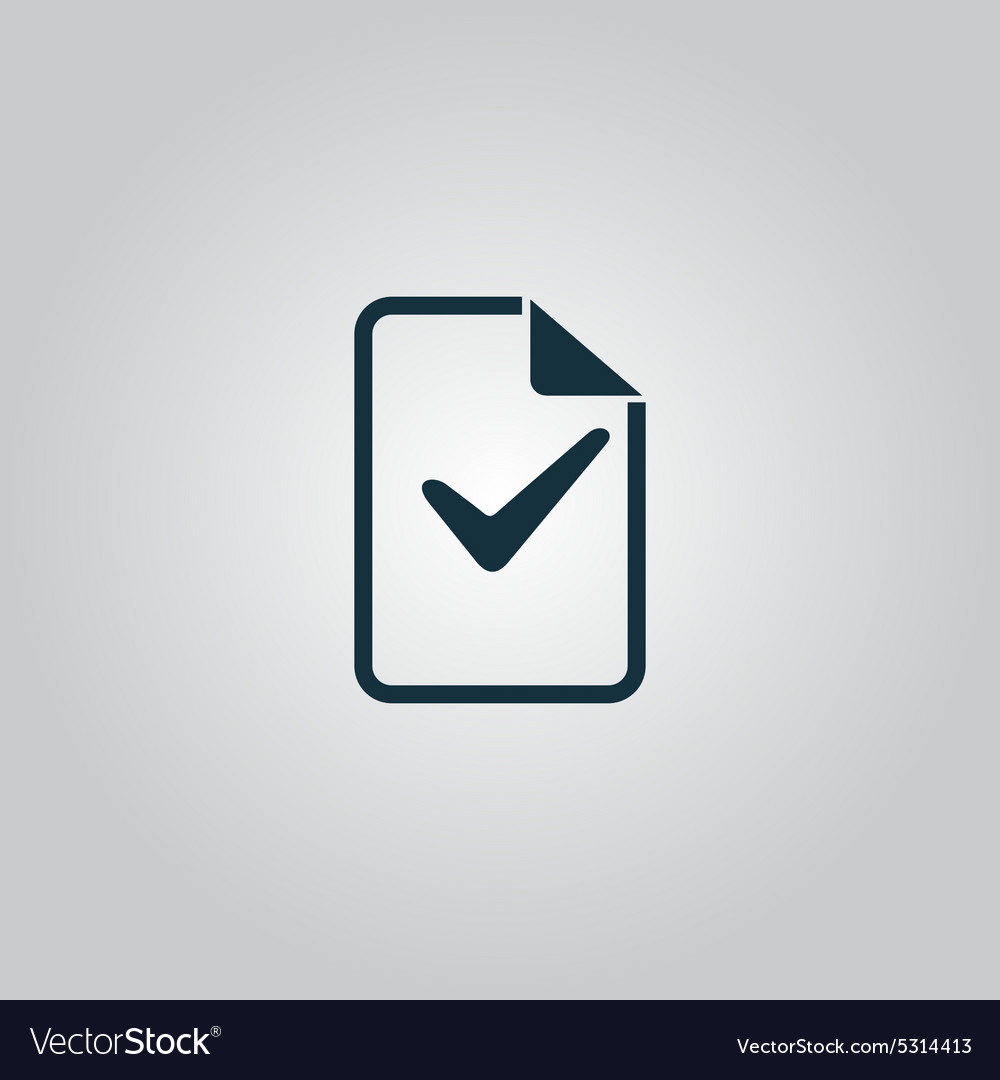 Document with check mark Royalty Free Vector Image