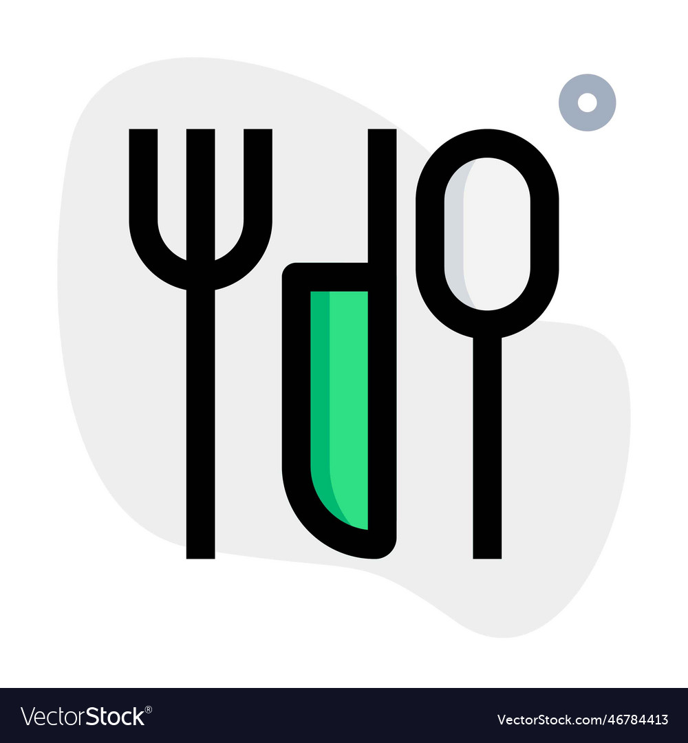 Flatware set a collection of cutlery Royalty Free Vector