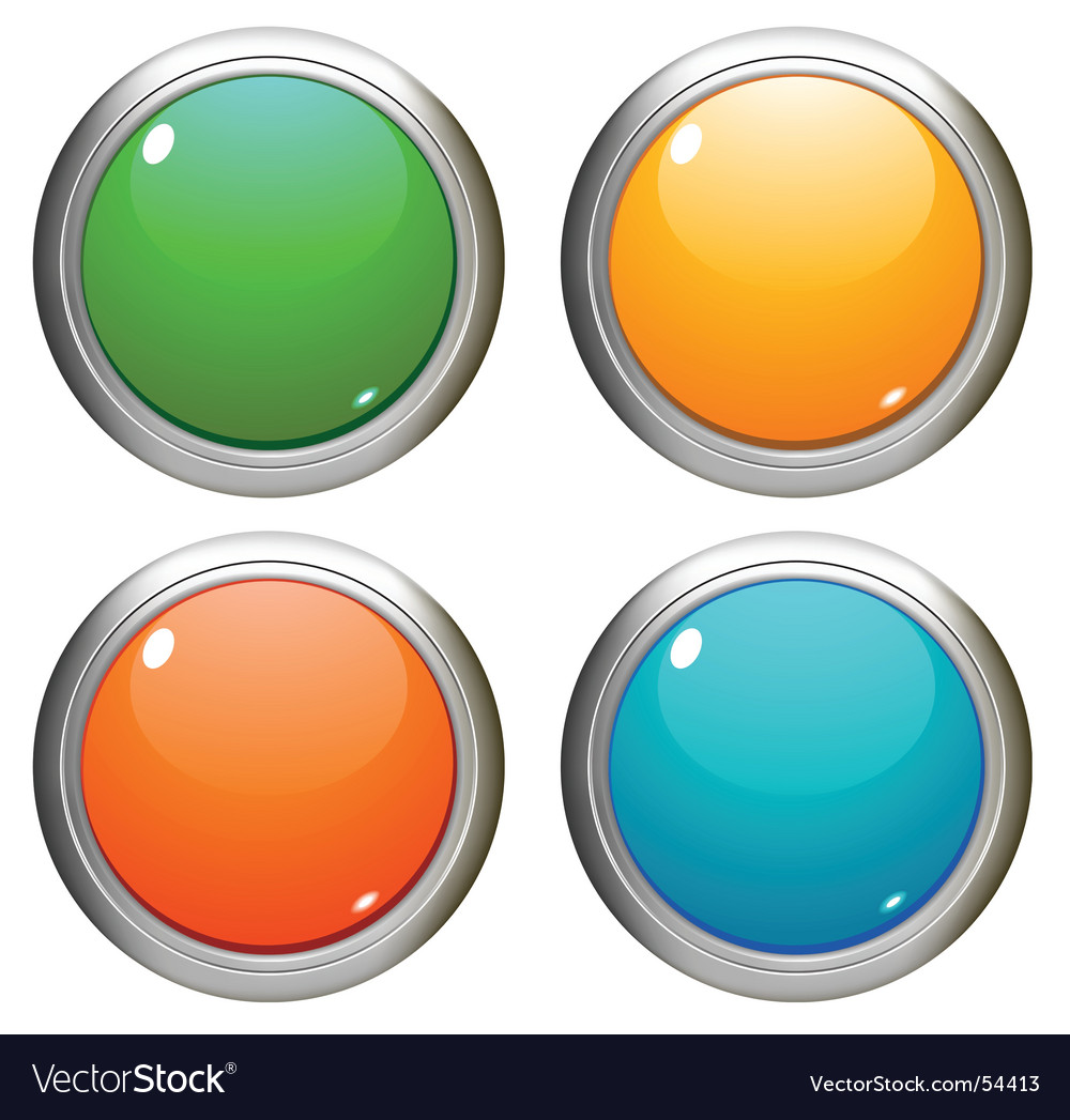 Glossy buttons Royalty Free Vector Image - VectorStock