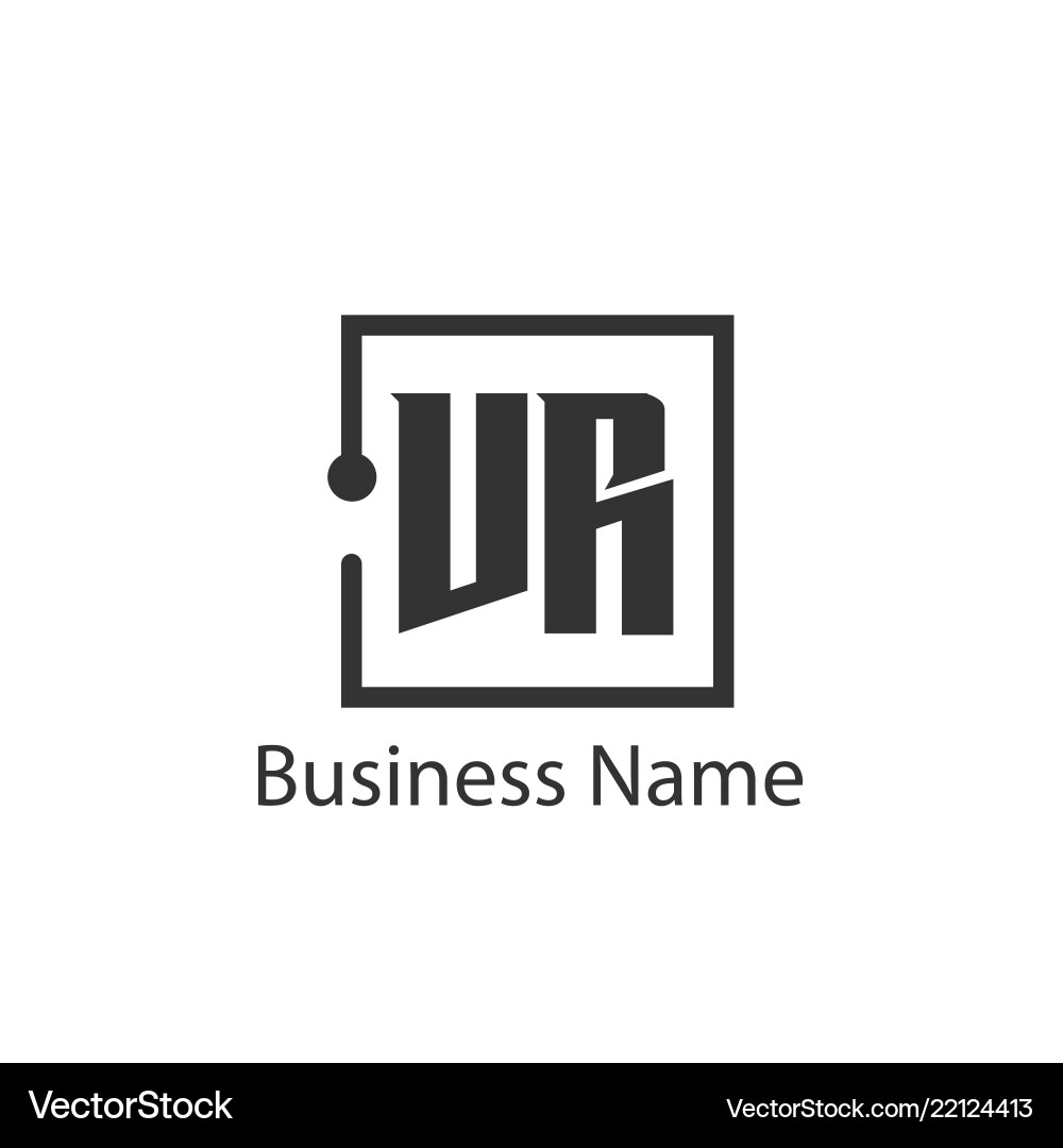 Initial letter vr logo template design Royalty Free Vector