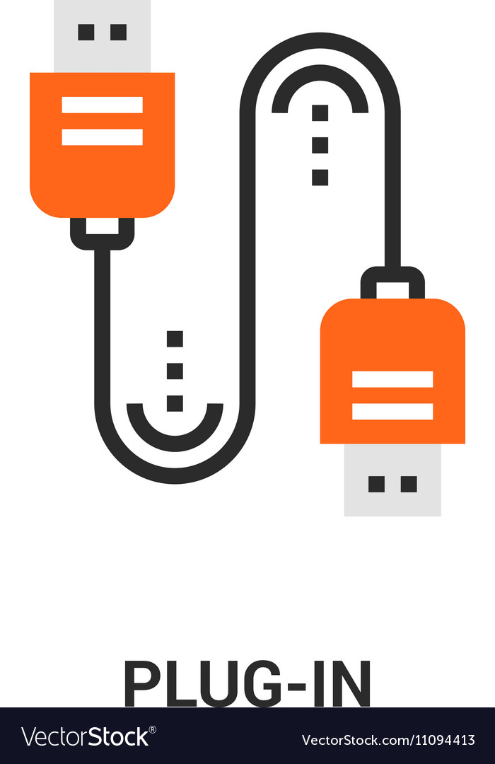 Plug in icon Royalty Free Vector Image - VectorStock