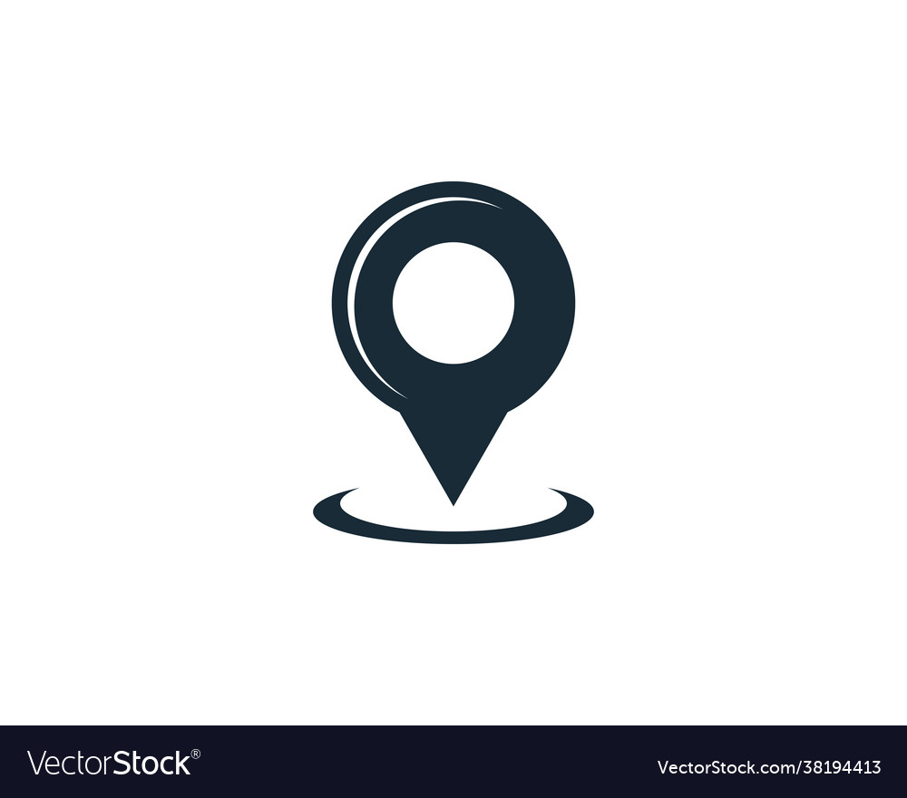 Point map pin locate icon design template elements