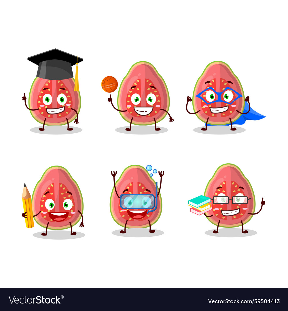 School student of slash of guava cartoon Vector Image School student of slash of guava cartoon Vector Image