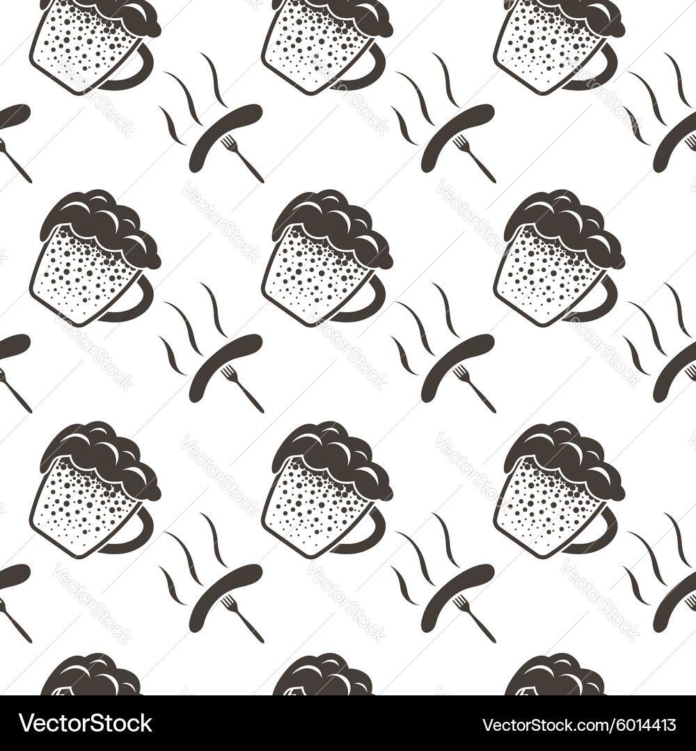Seamless oktoberfest pattern Royalty Free Vector Image