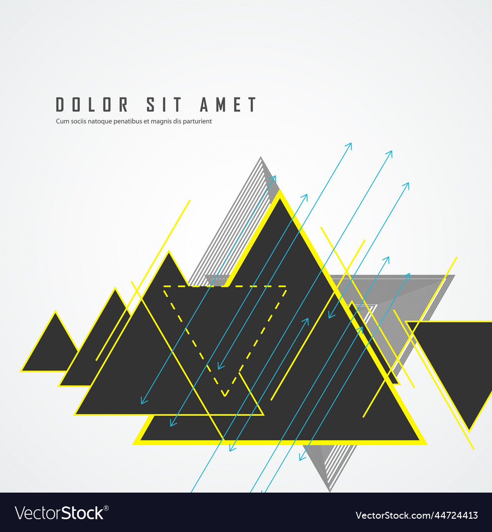 Triangle pattern with lines design Royalty Free Vector Image