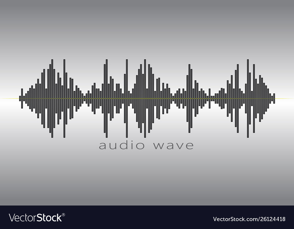 Audio equalizer element on a gray background