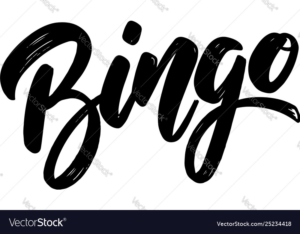 Bingo lettering phrase for postcard banner flyer Vector Image