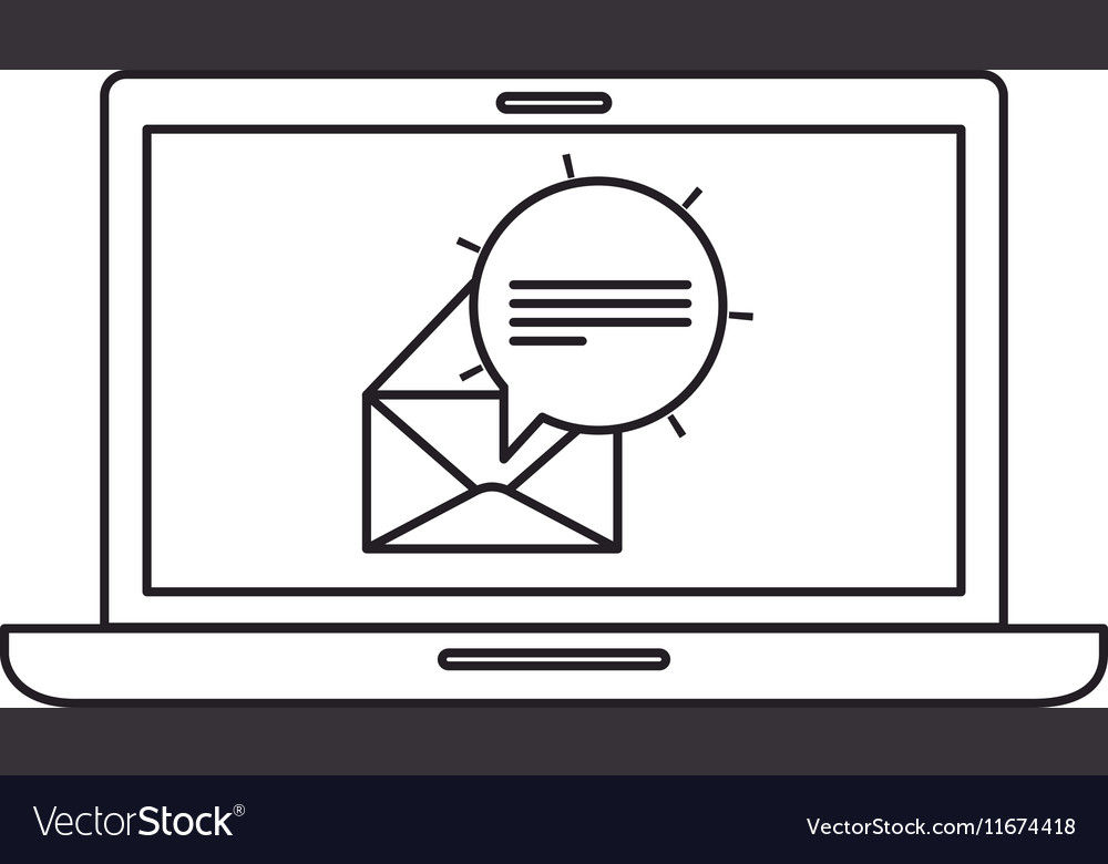 Envelope and laptop of communication design