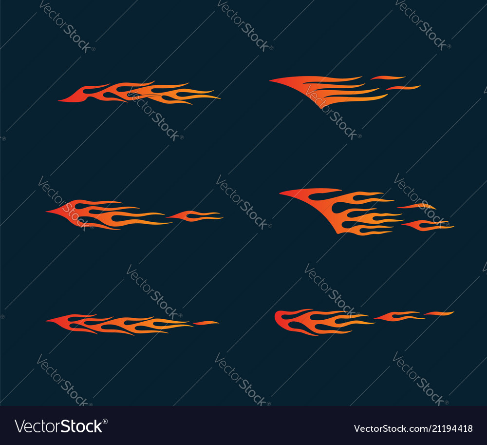 Fire flames in tribal style for tattoo vehicle