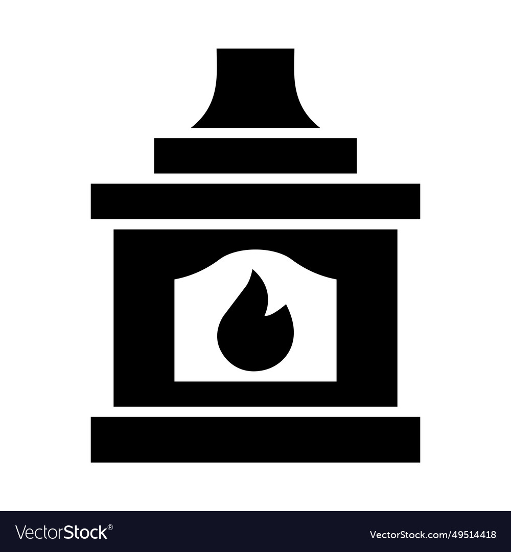 Furnace glyph icon for personal and commercial use