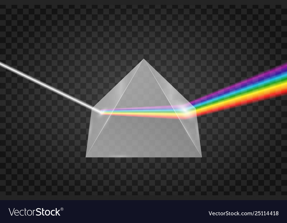 Glass pyramid refraction light