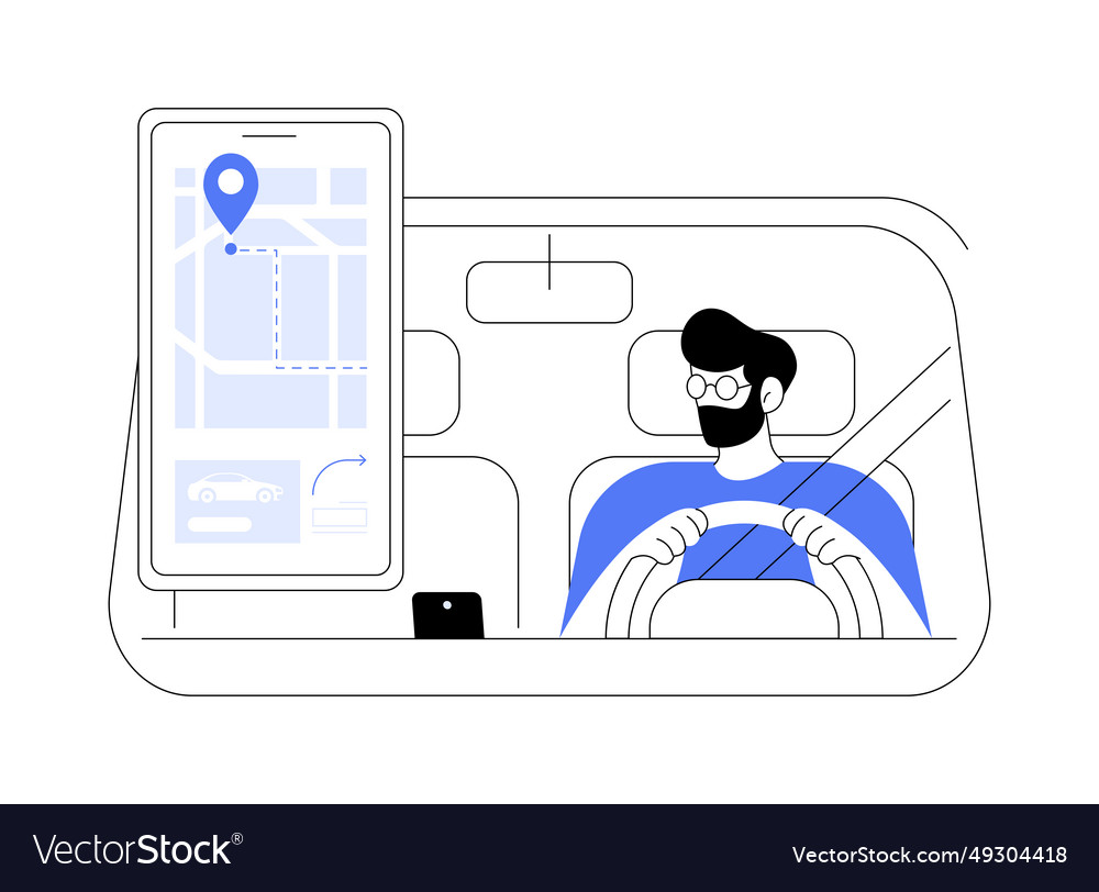Navigation app abstract concept vector image Navigation app abstract concept