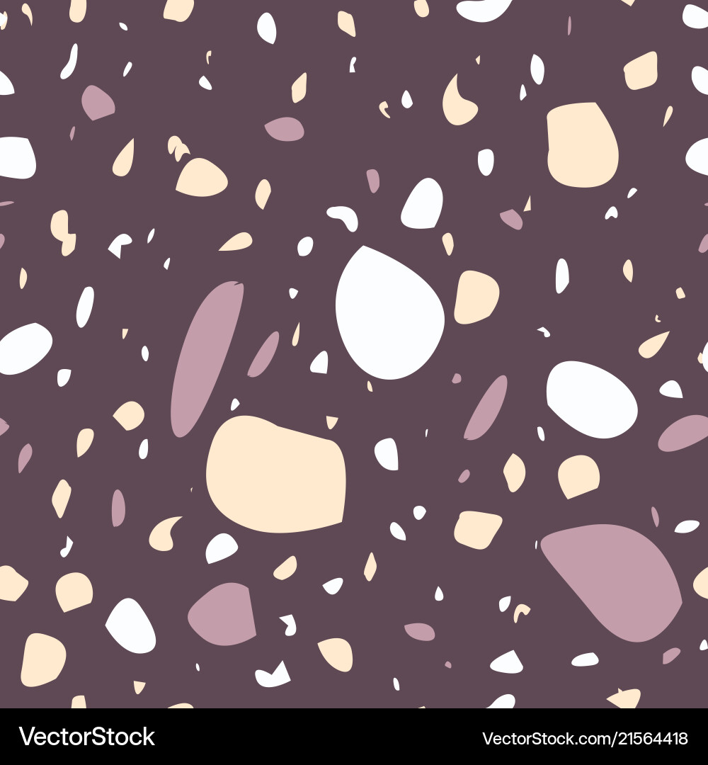 Set terrazzo seamless pattern marble tile Vector Image
