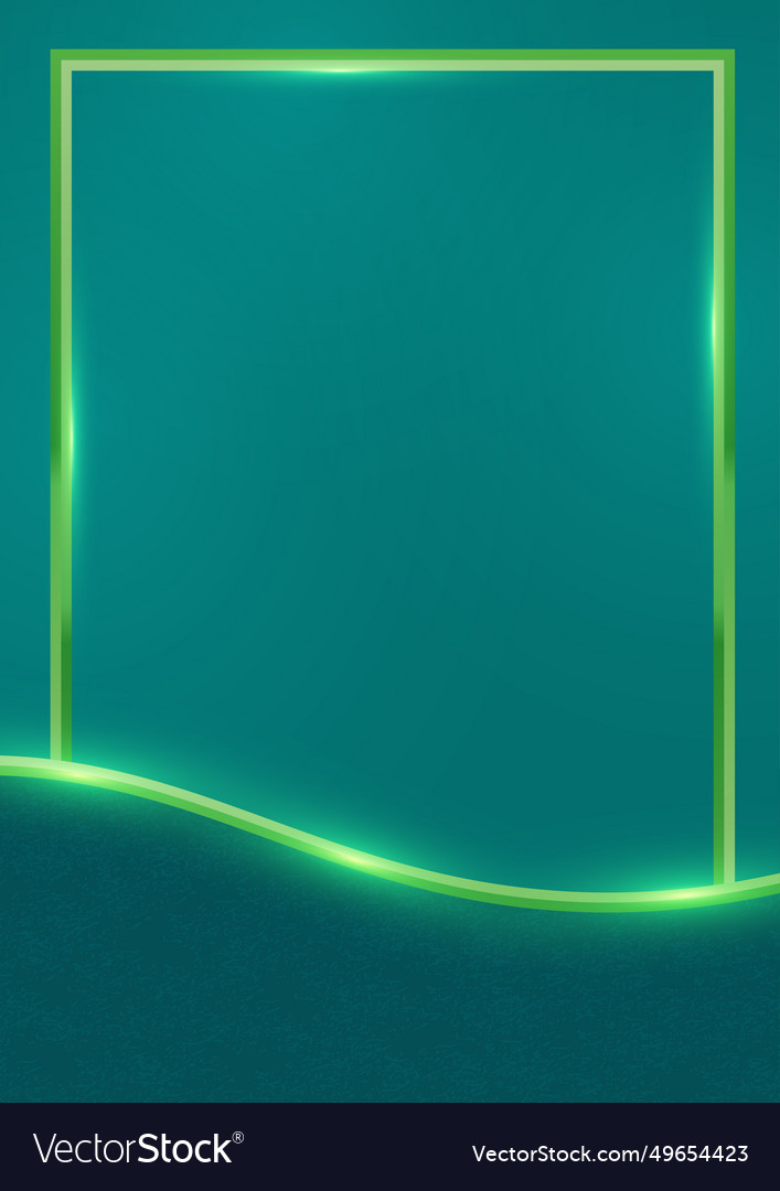 Abstract green frame on a dark green background Vector Image