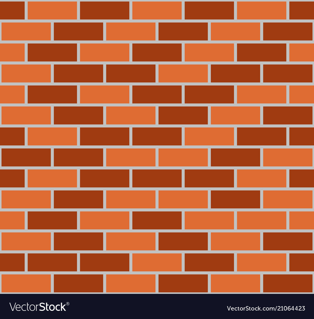 Brown seamless brick wall Royalty Free Vector Image