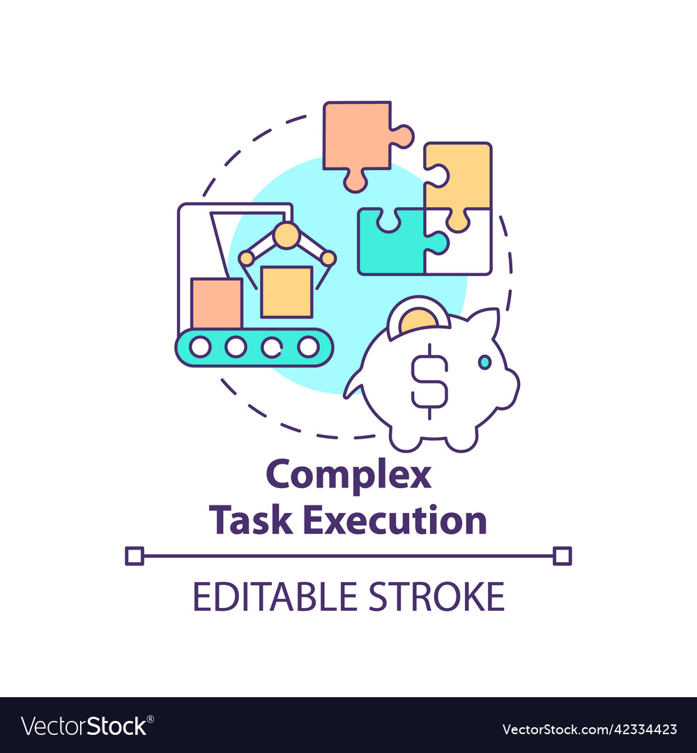 Complex task execution concept icon