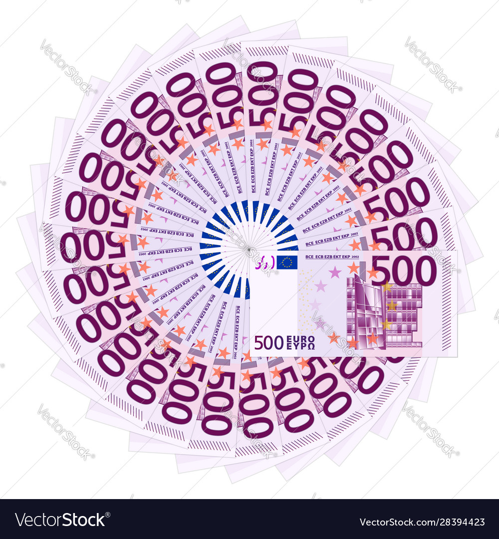 Five hundred euro banknotes