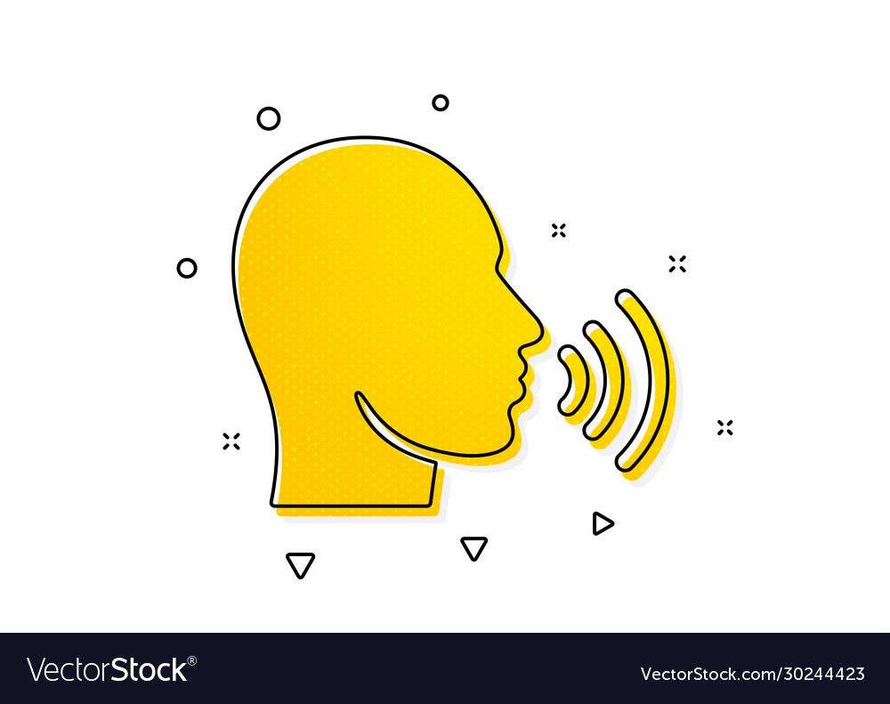 Human sing icon talk sign Royalty Free Vector Image