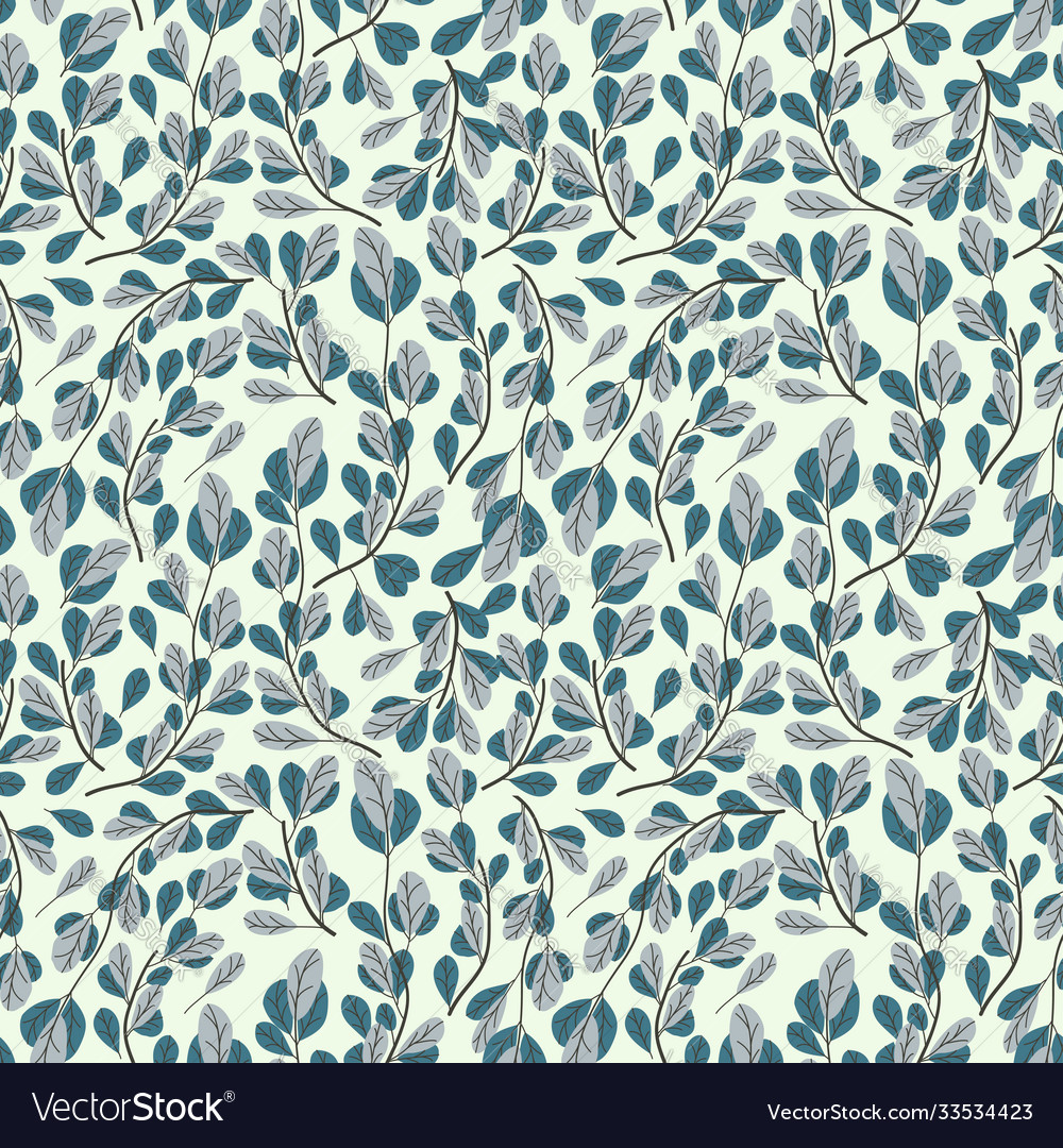 Seamless cute vintage tiny flower with leaf