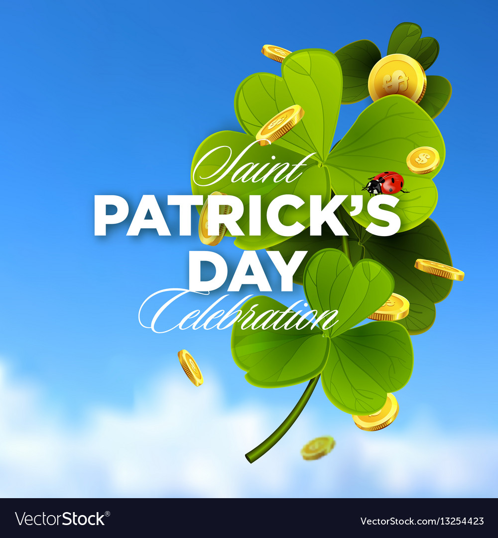 st patrick s day green beer party invitation vector image